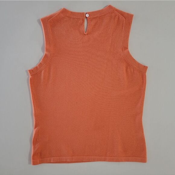 Banana Republic Women's Orange Silk Blend Sleeveless Crewneck Sweater - Picture 10 of 10